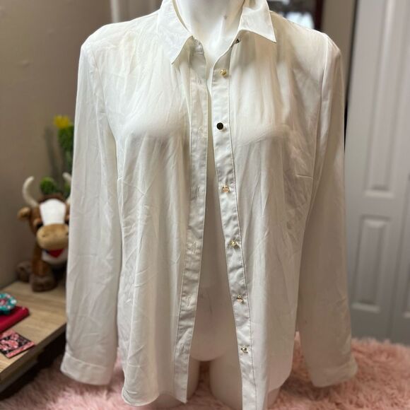 Nicky Minaj White blouse open back size large - Picture 2 of 6